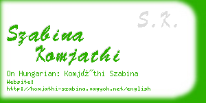 szabina komjathi business card